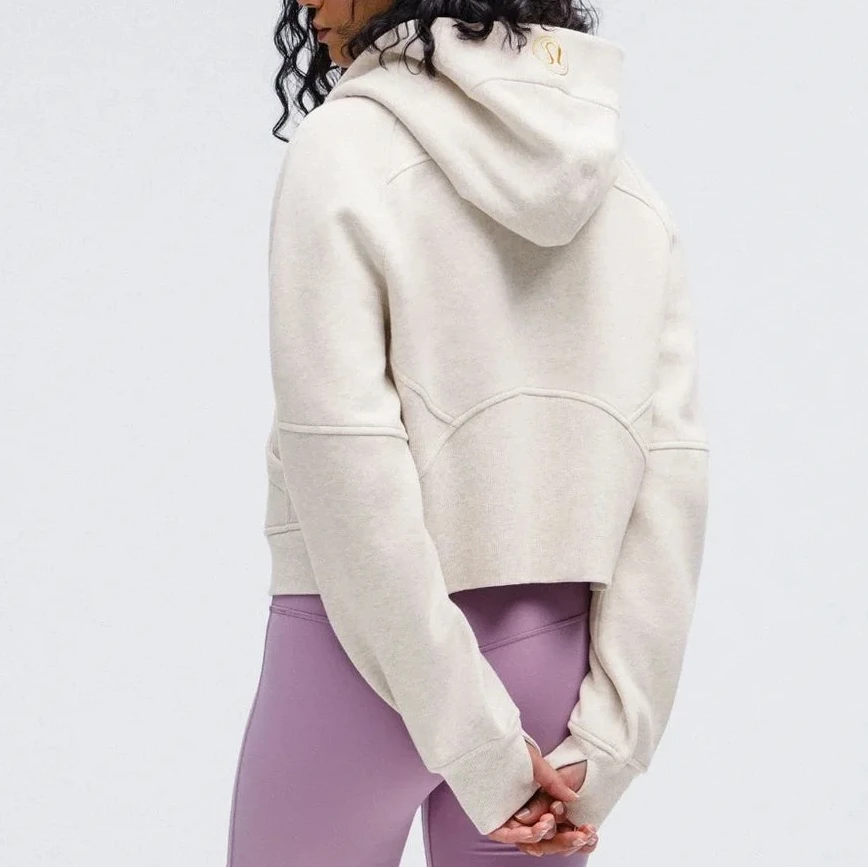 Scuba Oversized Half-zip Hoodie COLOR Heathered Bone/Gold