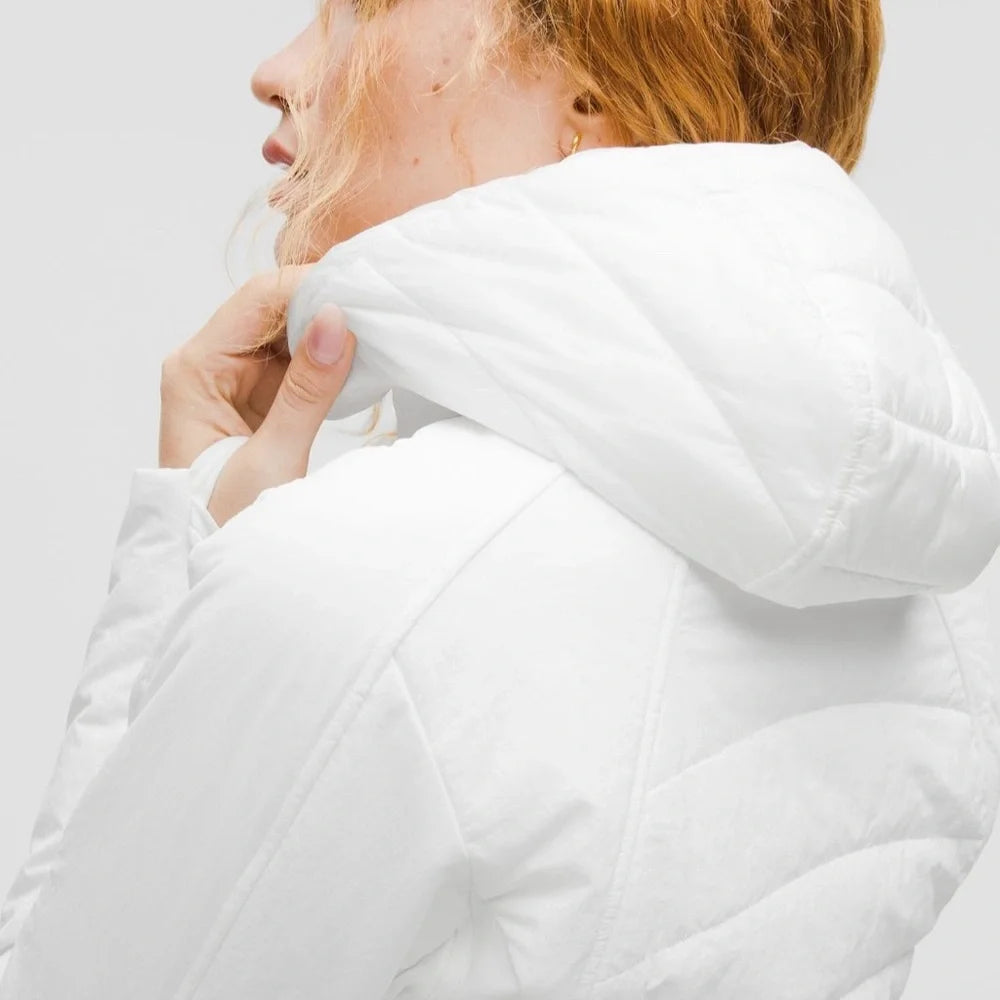 Women's White Hooded Jacket