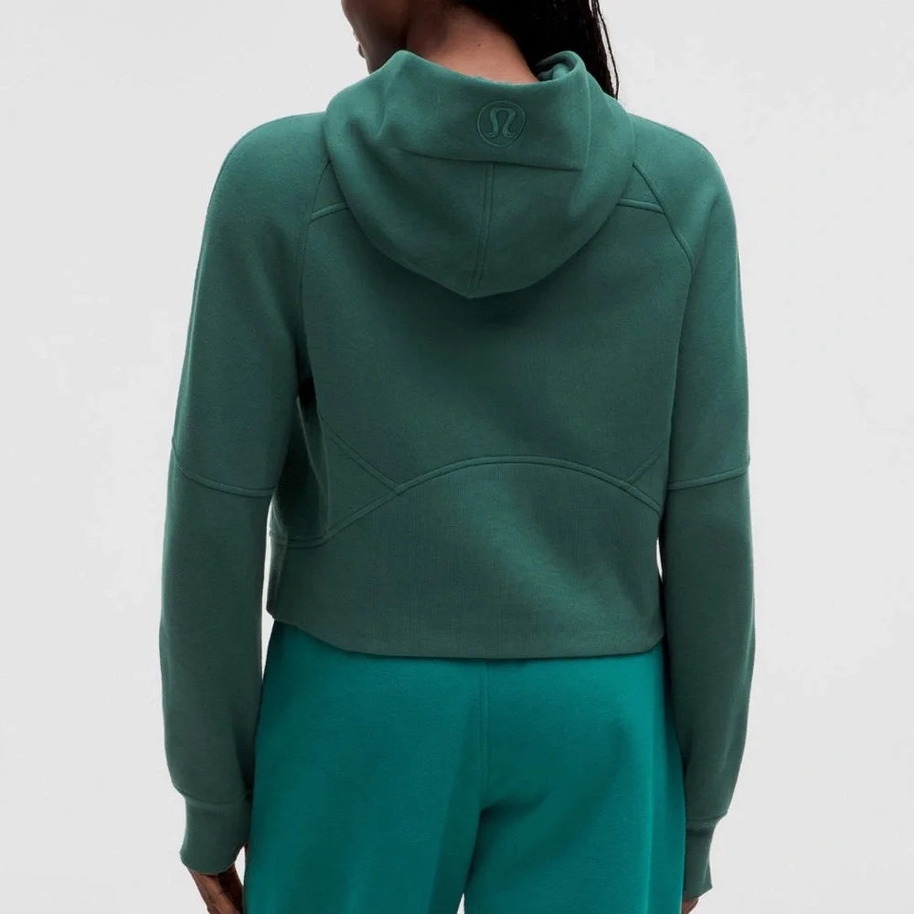 Scuba Oversized Half-Zip Hoodie Green Women's Hoodie