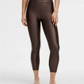 Satin Shine High-Rise Tight 25" Women's Brown High-Waisted Legging
