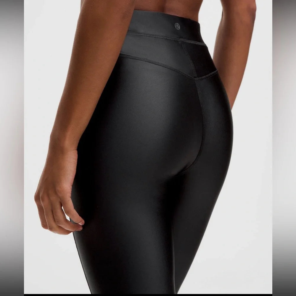 Satin Shine High-Rise Tight 25" Black Women's High-Waisted