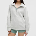 Scuba Oversized Funnel-Neck HalfZip long