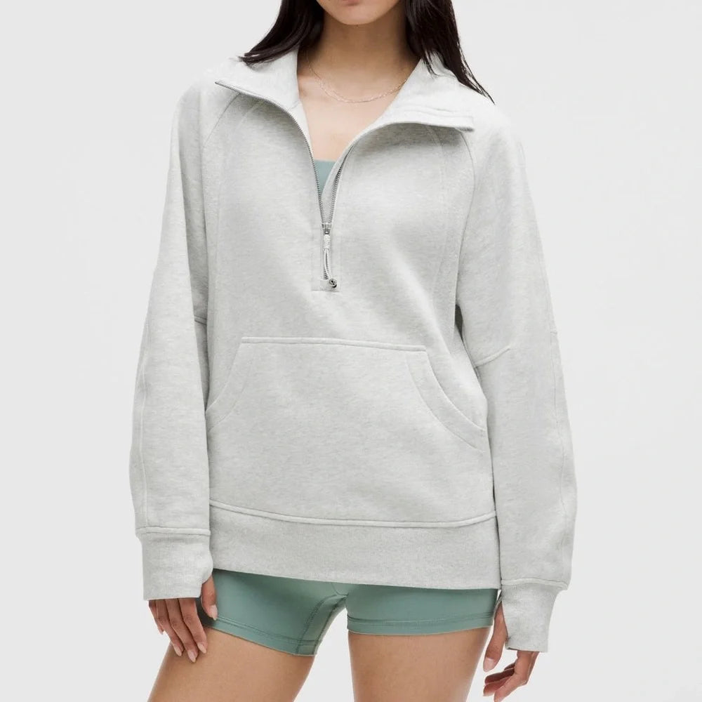 Scuba Oversized Funnel-Neck HalfZip long