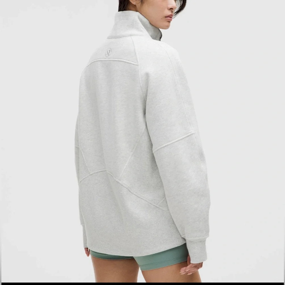 Scuba Oversized Funnel-Neck HalfZip long
