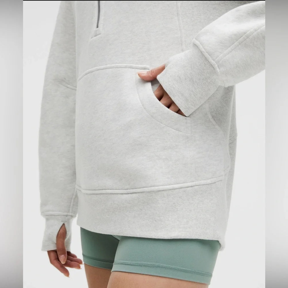 Scuba Oversized Funnel-Neck HalfZip long