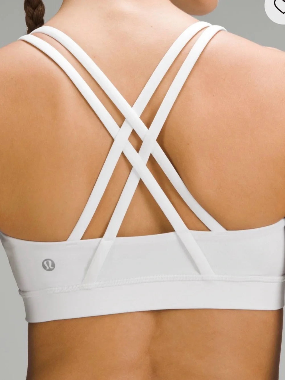 athletica White Scoop Neck Sports Bra top
