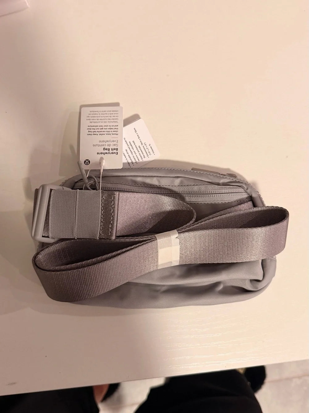 athletica Gray Mini Zip Pouch