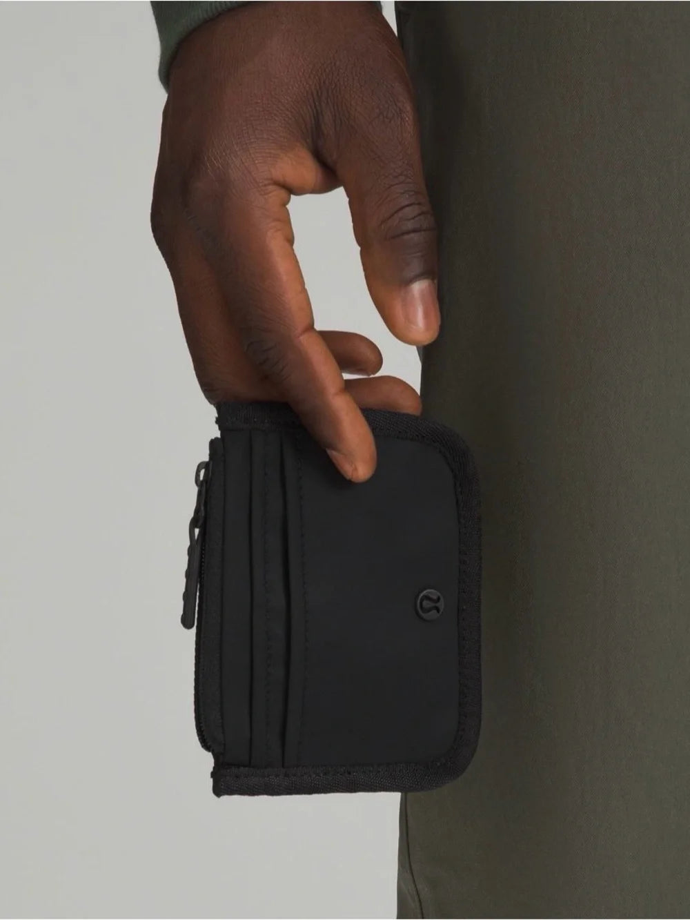 athletica Black Compact Zip Cardholder