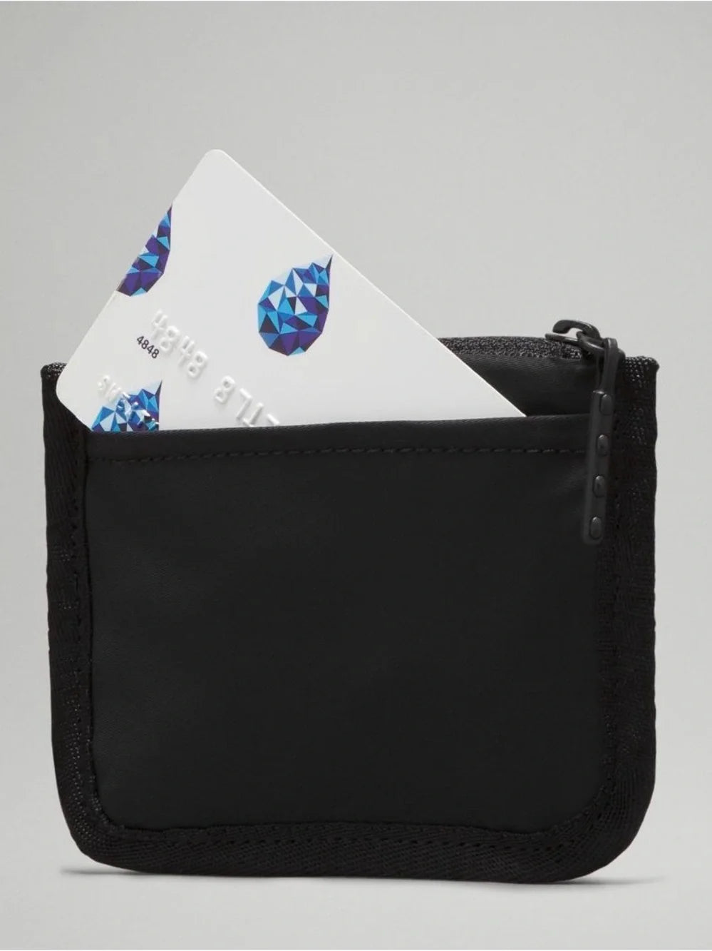 athletica Black Compact Zip Cardholder